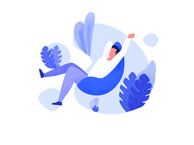 Job done :D blue flat illustration