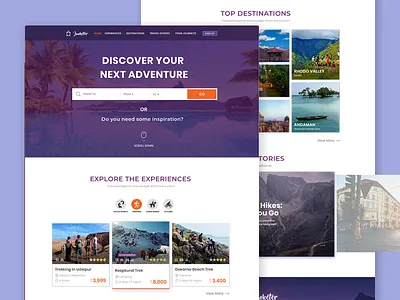 Junketer blog blogger dark design discover experience theme travel uiux user interface visual design website