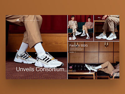 Adidas Falcon | Landing Page Concept concept grid helvetica hero landing layout ui webdesign