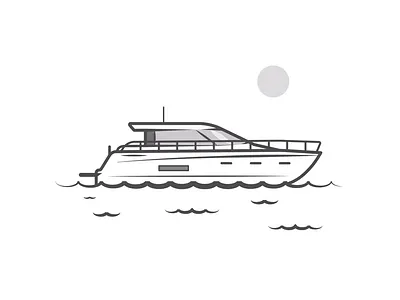 Boat life boat boats dribbble flat float icon ocean sea shot sun travel water