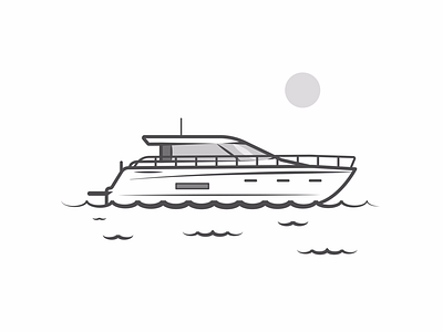 Boat life boat boats dribbble flat float icon ocean sea shot sun travel water