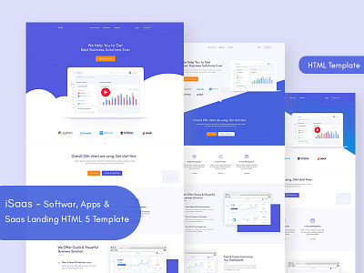 Saas Landing Page clean homepage landing layout minimal orange page product saas software web website