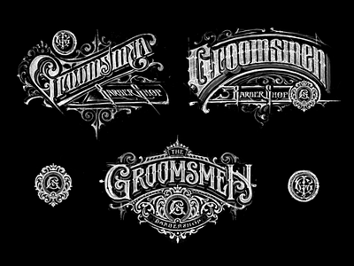 Concepts for barbershop calligraphy handlettering lettering sketch typography vintage