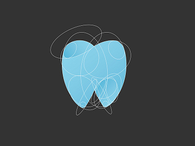 Clínica dental blue brand clinic construction dental dentist health illustrator logo soft tooth