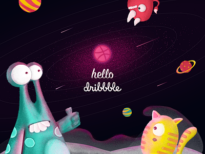 Hello Dribbble creatures monster