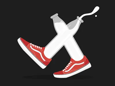 Milk bottle legs milk run sneaker sneakers vans walk