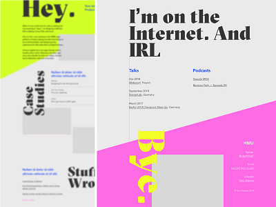 Portfolio Exploration I exploration personal site portfolio typography website