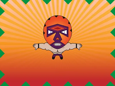 Luchador Digital Illustration creative illustration digital illustration graphic design illustration illustration design mask design pattern design