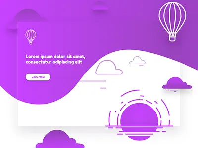 Purple sky balloon sky sun