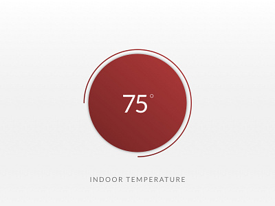 Day 022 - 100 Day UI Challenge circular dashboard layout temperature typography ui ui design ux web design