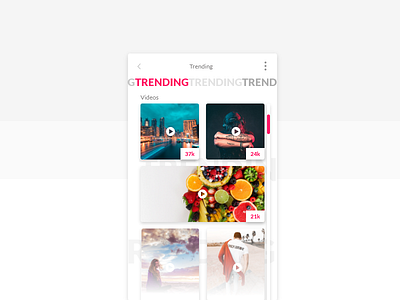 Trending - Daily UI:: #069 069 app dailyui design media mobile trending ui ux videos