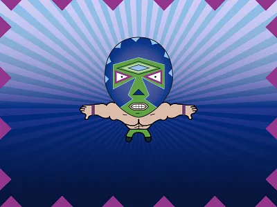 Luchador Digital Illustration creative illustration digital illustration graphic design illustration illustration design mask design pattern design