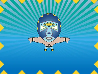 Luchador Digital Illustration creative illustration digital illustration graphic design illustration illustration design mask design pattern design