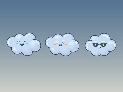 Lingvotree Cloud cloud emoji face flat fun game glasses gray line sky smile