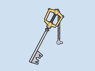 Keyblade gaming hearts illustration keyblade kingdom vector videogame weapon