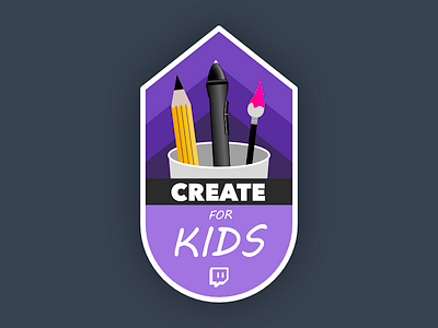 Create for Kids Logo charity logo twitch