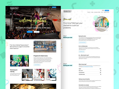 Gym website app clean climbing colorful fitness gym health sport ui ux vibrant website