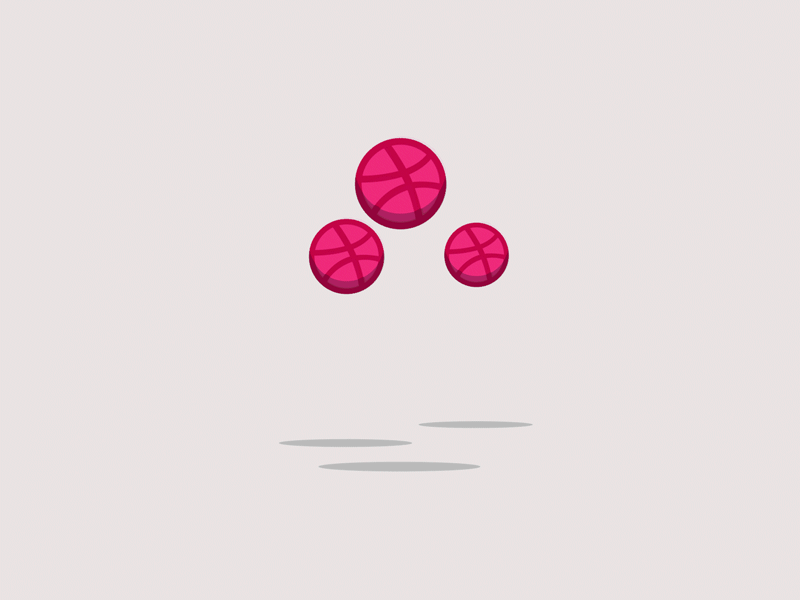 3 Invites animation balls bounce draft dribbble dribbble invite giveaway invitation invite player