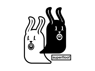 Ghostbunnies animal bunny bw ghost rabbit vector yin yang