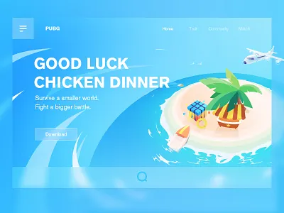 Chicken Dinner 2.5d battle chicken dinner cool illustrations isometric isometry summer