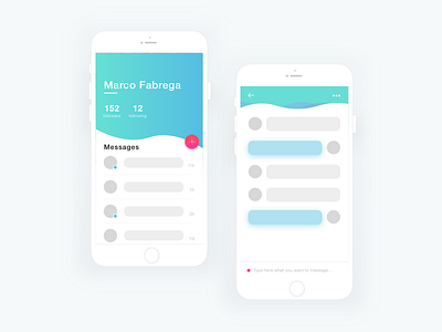 Messaging / Conversation Page app chat concept conversation iphone messaging mobile ui ux