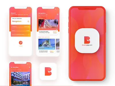 UI Design - Hotel Booking App appdesign hotelbooking interaction minimal splashscreen uidesign userinterface vibrantdesign