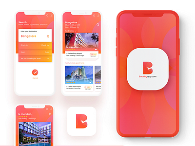 UI Design - Hotel Booking App appdesign hotelbooking interaction minimal splashscreen uidesign userinterface vibrantdesign