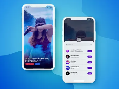 Share Screen - Blog Post- IPhoneX app blog post concept figma ios iphonex minimal share ui uidesign user interface ux