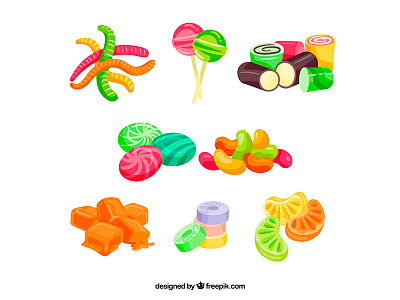 Candy Vector Collection candy chocolate freepik gummy illustration realistic vector