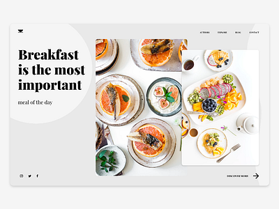 Breakfest Landing Page 2d adobexd dailyui illustrator landingpage photoshop ui uiux ux web adobe
