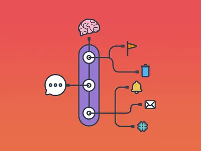Conversations Go In and AI Goes Out ai artificial intelligence gradient illustration lines sketch wiretap