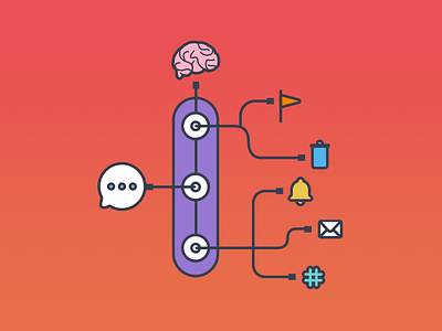 Conversations Go In and AI Goes Out ai artificial intelligence gradient illustration lines sketch wiretap