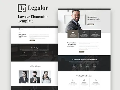 Legalor — Lawyer Elementor Template attorney demo law adviser lawyer legal officer legal services services skin web design website wordpress