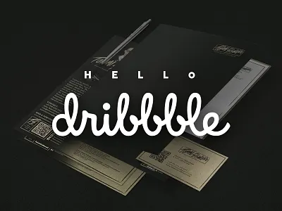 Hello Dribbble! branding identity personal branding web design