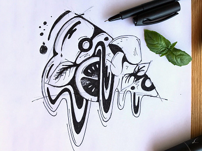 Sketch pizza icon 😜, very fat! app branding factory icon identity logo logodesigner logomark pizza sign