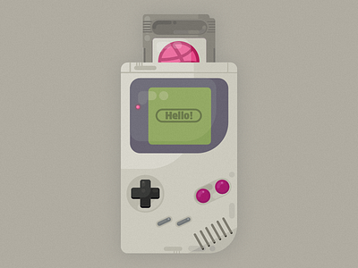 Hello Dribbble arcade boy game gameboy hello illustration nintendo old oldschool retro vintage