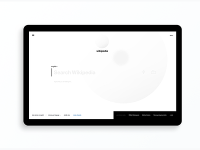 Wiki clean concept minimal ui ux web