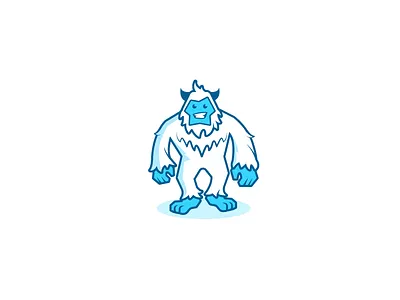 Yeti animal frost icons legend logo mascot monster vector