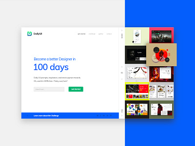 #100 DailyUI Landing Page brand branding challenge dailyui landing layout signup ui ux web