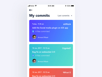 Code Review My Commits code comment commit git mobile review svn ui ux