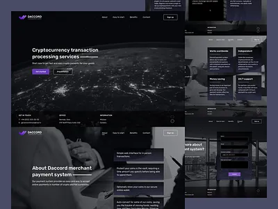 Crypto LP black and white crypto cryptocureency landing page slide website