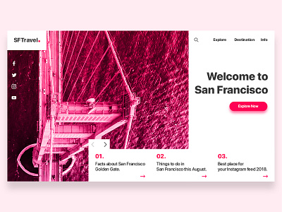 SFTravel | Travel Landing Page Transition landing page page san francisco transition travel ui ui design ux web design
