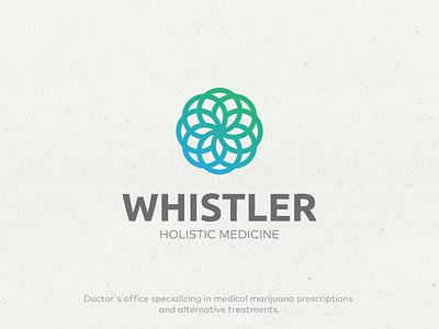 Whistler Holistic Medicine gradient icon identity logo mark medical marijuana medicine symbol