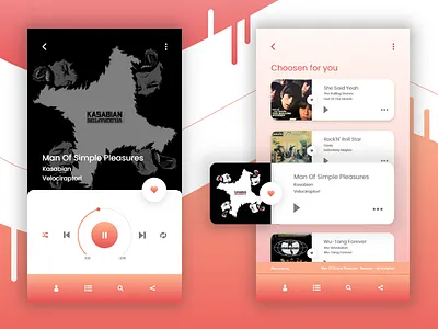 Music Player App app kasabian music player playlist song ui