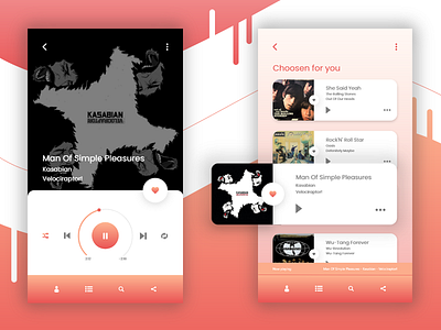 Music Player App app kasabian music player playlist song ui