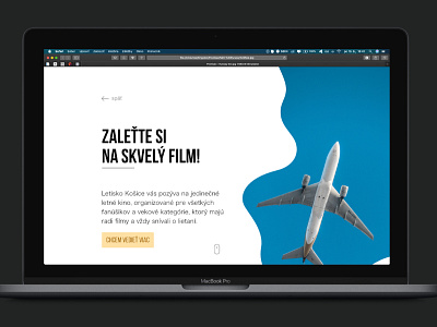 Summer Cinema Movie Event event header hero header landing page one page plane