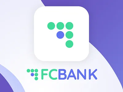 FCBANK logo bank logo branding clean graphic design logo