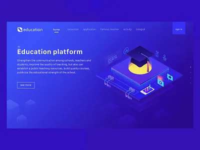 Education platform platform，web ui，education，education
