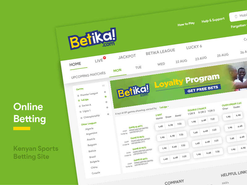 Example of Betika.com - Website Redesign