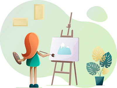 painter art artist girl illustration paint